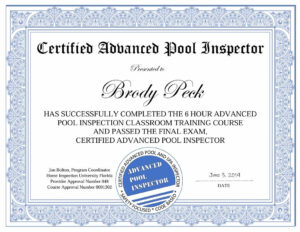 Pool cert